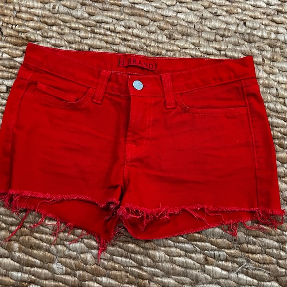 J.Brand red jean shorts size 25. - Picture 1 of 2